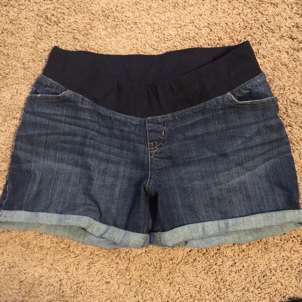 Maternity jean shorts